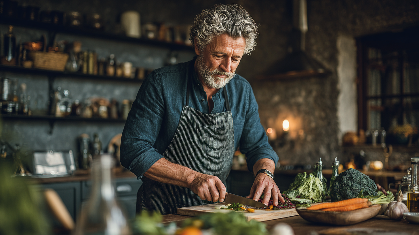 Svieže zdravé jedlo v teplom svetle